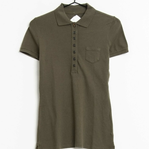 GAP- Olive Green Women's Button
Front Polo Shirt. Size: large - Picture 1 of 6